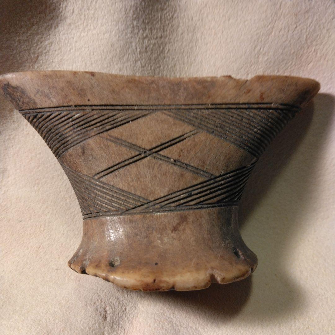 幾何学模様の　1860年代　オブジェ　ボーン幾何学模様