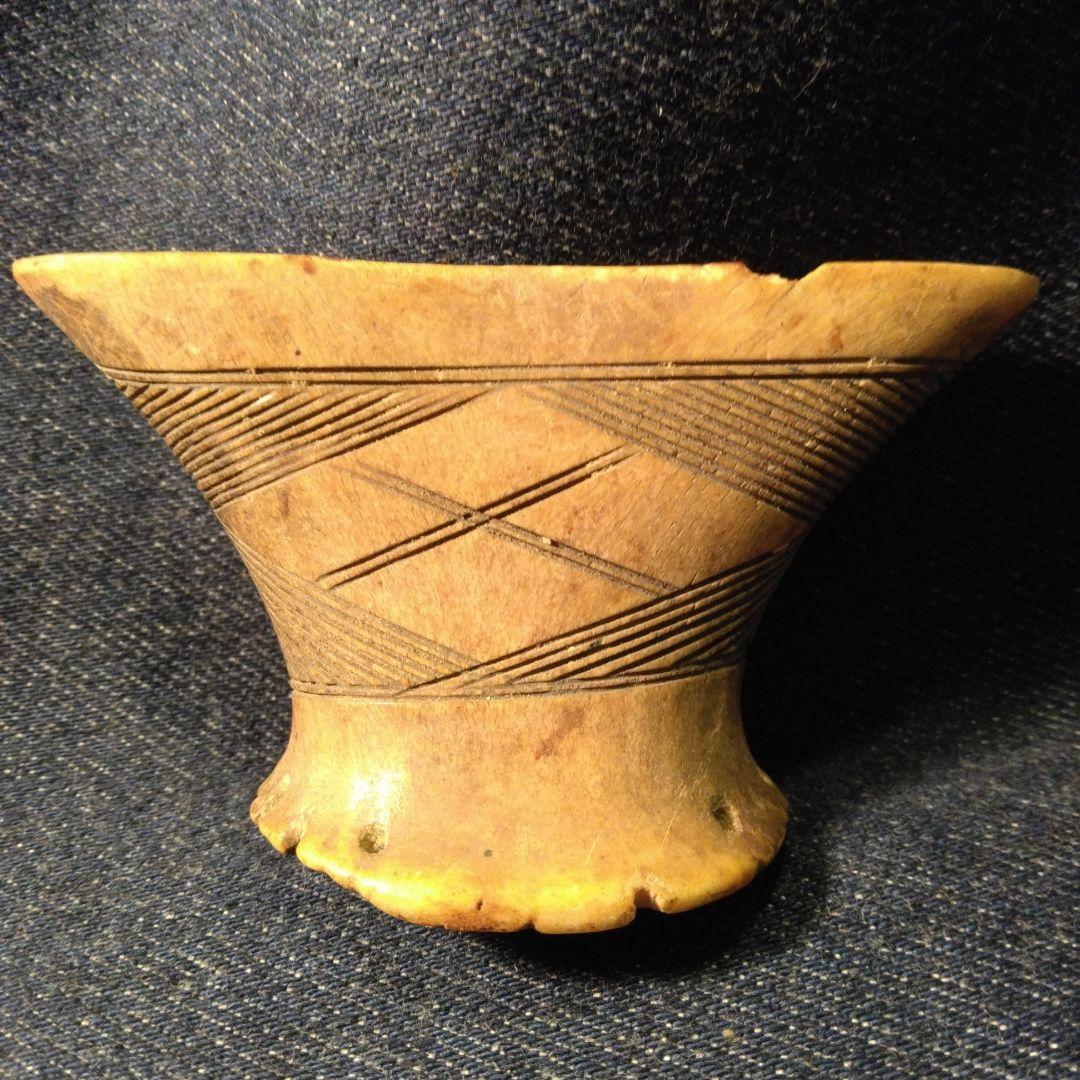 幾何学模様の　1860年代　オブジェ　ボーン幾何学模様