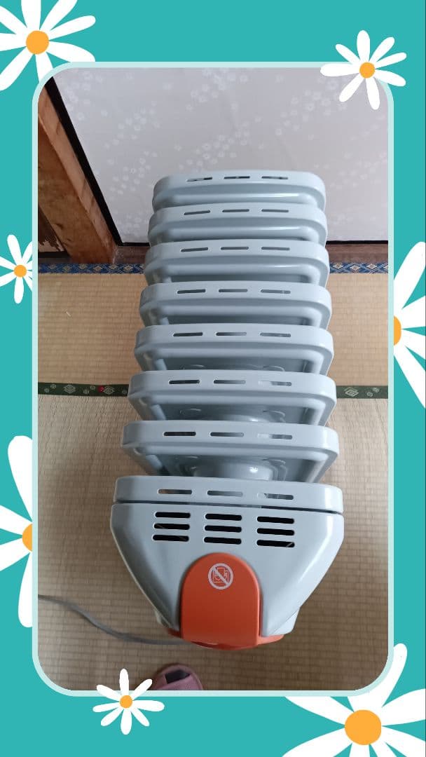 デロンギオイルヒーター ホワイト/オレンジ フィン型