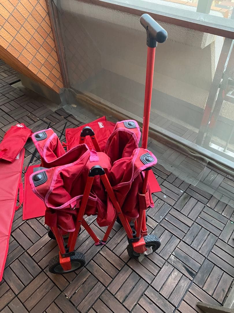 コールマン　キャリー　ワゴン　カート　テーブル（フタ）付き　アウトドア