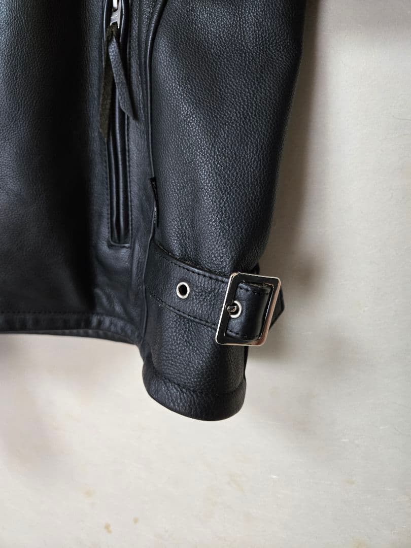 値下げ、カドヤ　EURUS　黒 レザー シングルライダースジャケット　Lサイズ