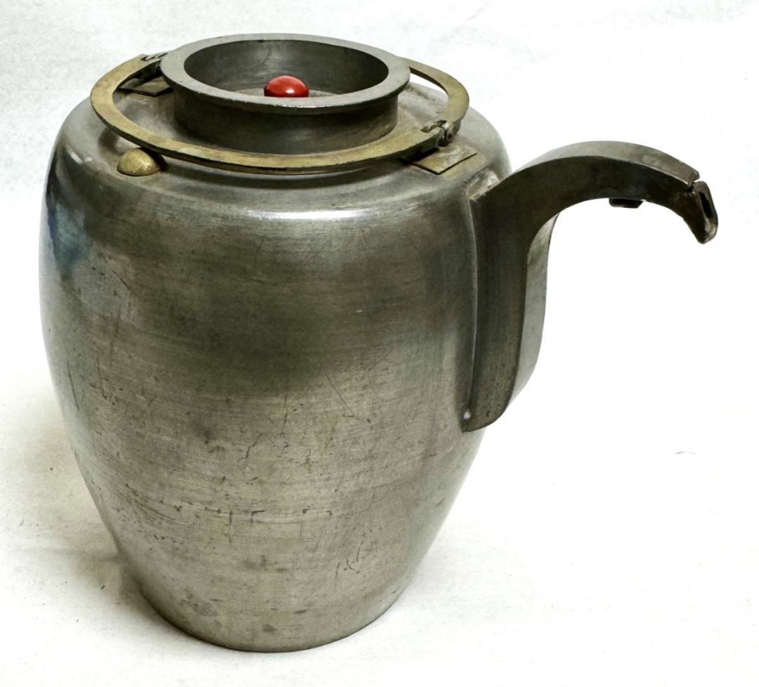 古琉球王国 朱塗沈金湯庫 タークー 錫茶壺 水注 茶道具 江戸 WWST001