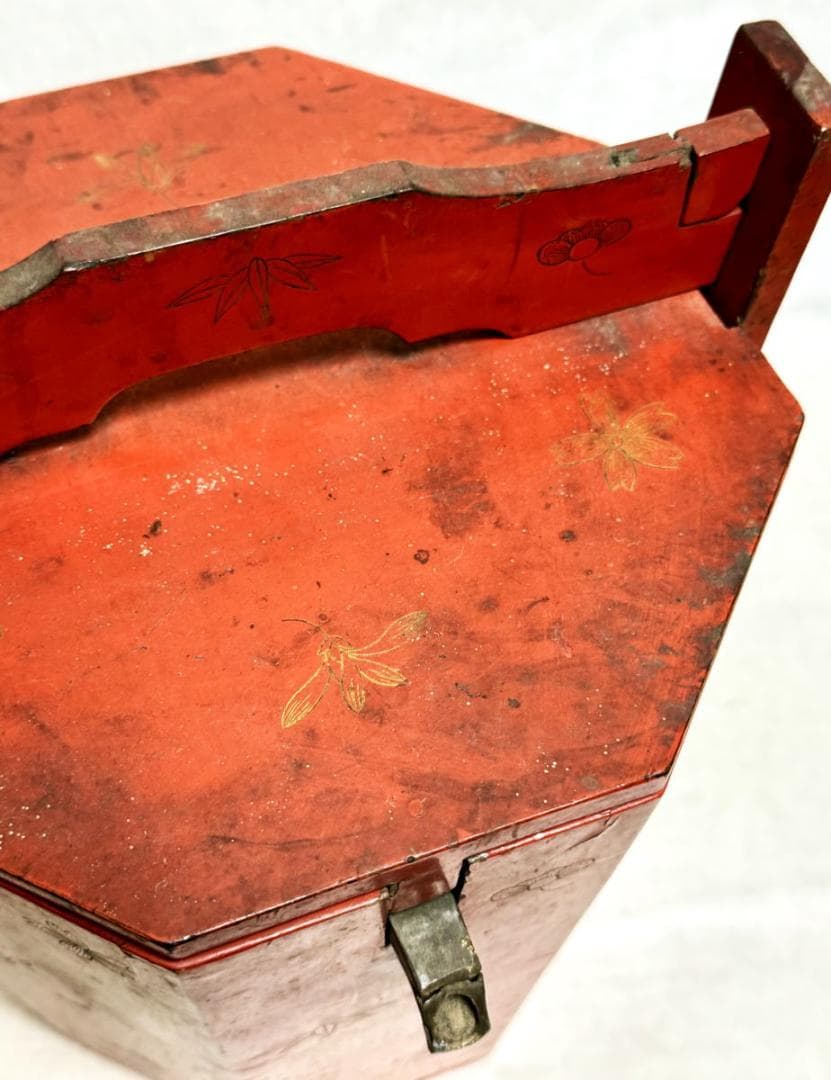 古琉球王国 朱塗沈金湯庫 タークー 錫茶壺 水注 茶道具 江戸 WWST001