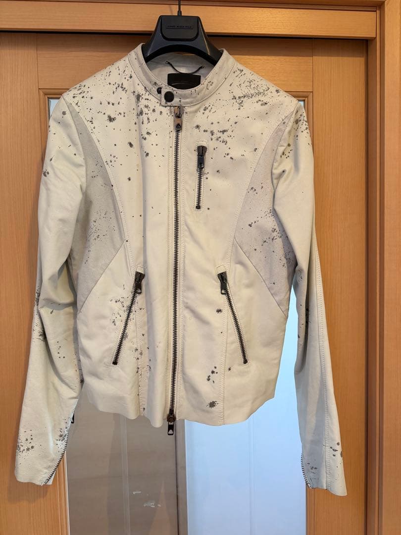 DIESEL BLACK GOLD ホワイトレザージャケット