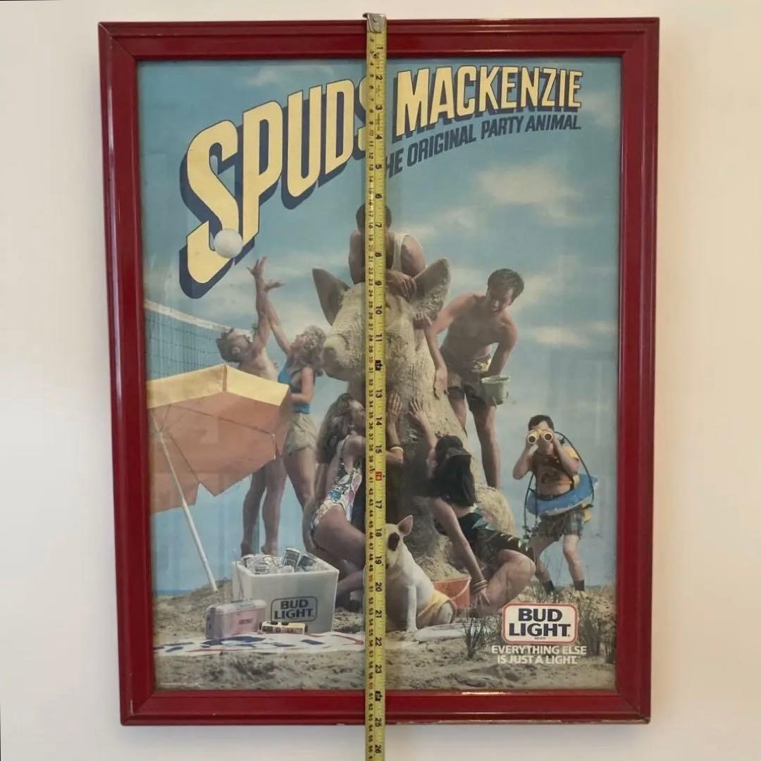 Rare80s Spuds Mackenzie BUDLIGHTフレームパネル