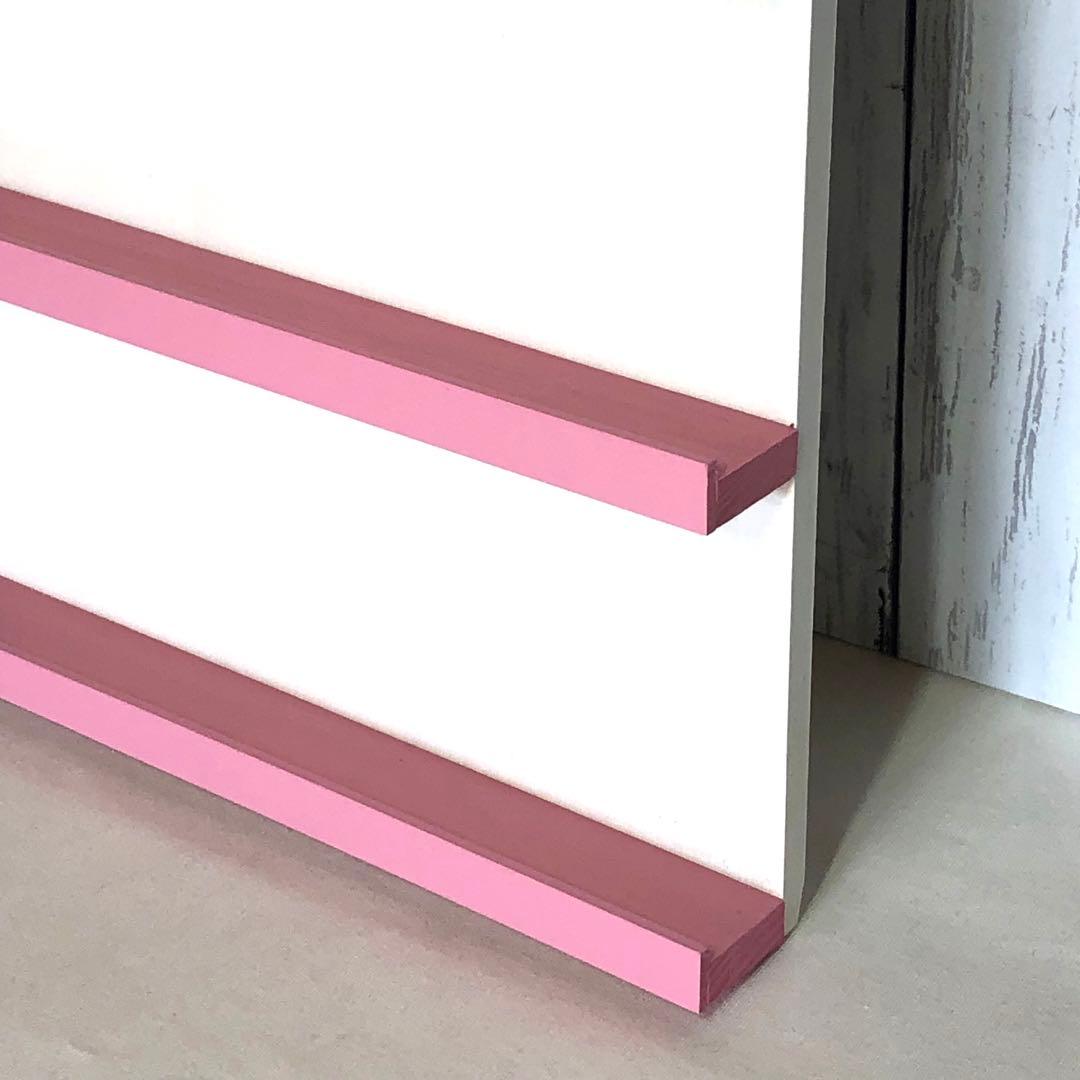 ろここ　お店型什器（ピンク×ホワイト）３点　イベント什器　アクセサリー什器