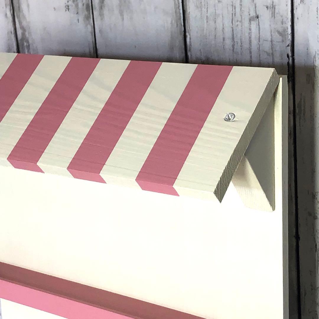 ろここ　お店型什器（ピンク×ホワイト）３点　イベント什器　アクセサリー什器