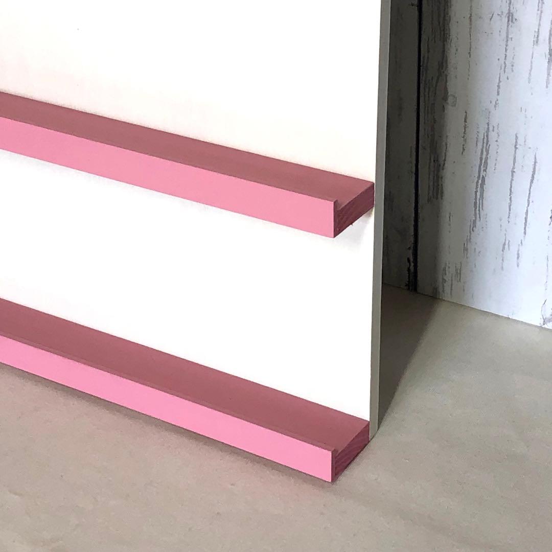 ろここ　お店型什器（ピンク×ホワイト）３点　イベント什器　アクセサリー什器