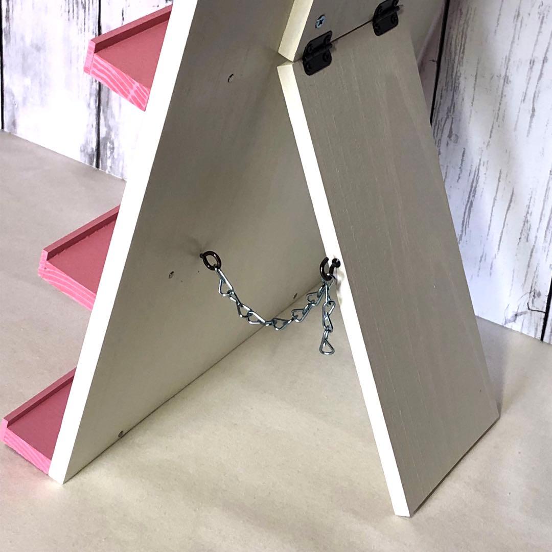 ろここ　お店型什器（ピンク×ホワイト）３点　イベント什器　アクセサリー什器