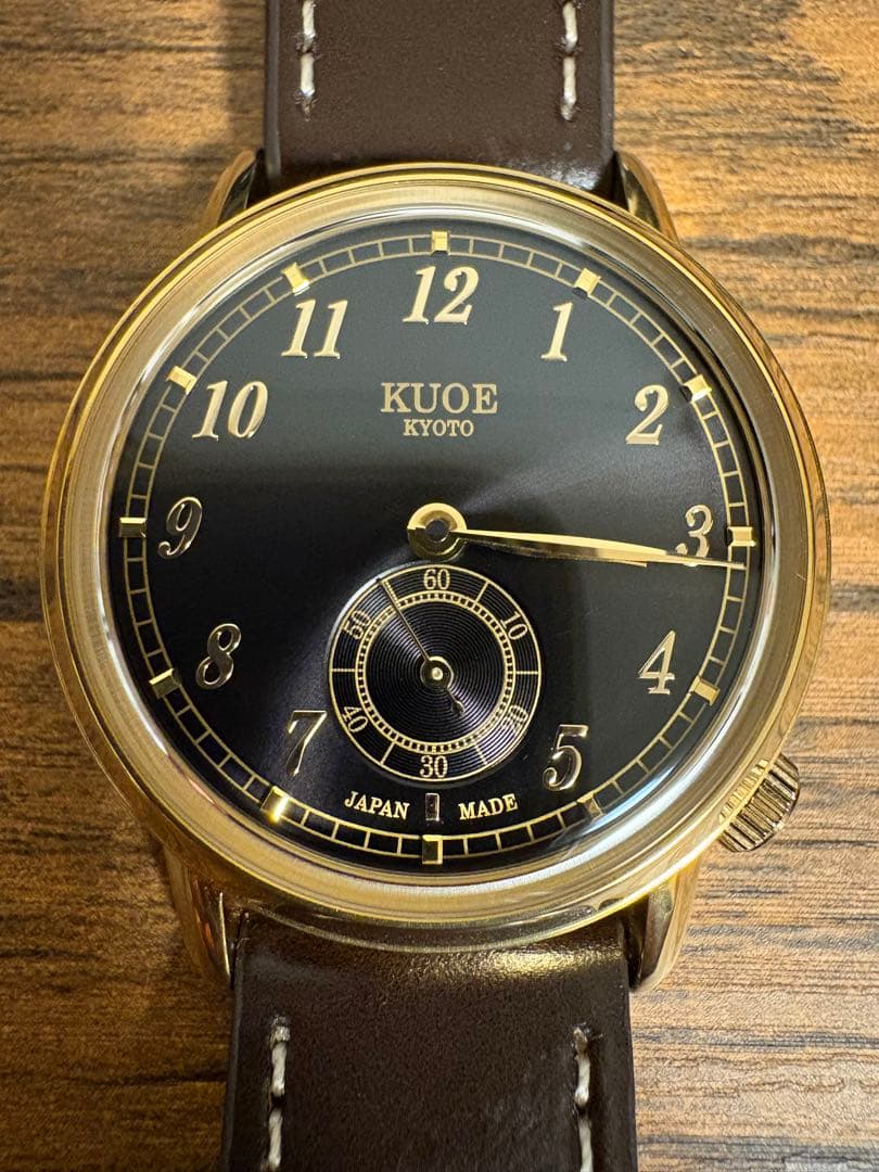 KUOE OLD SMITH 90-007 自動巻き スモールセコンド 黒文字盤