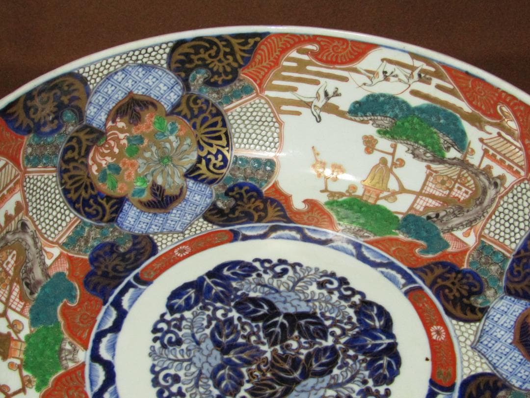 【伊万里　特大寸　丼鉢　三つ組　径３７ｃｍ　明治四十四年新調】美品