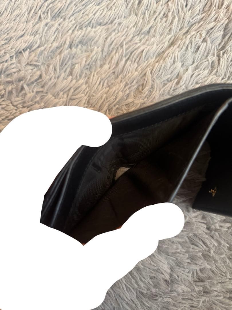 【限定値下げ】Dior ロータスウォレット　三つ折り財布　ラムスキン　ブラック