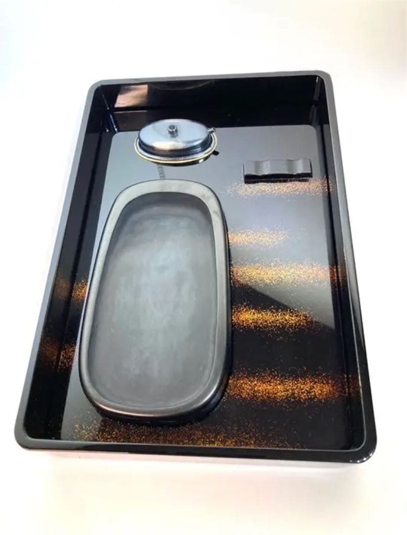 硯箱　桜と目白