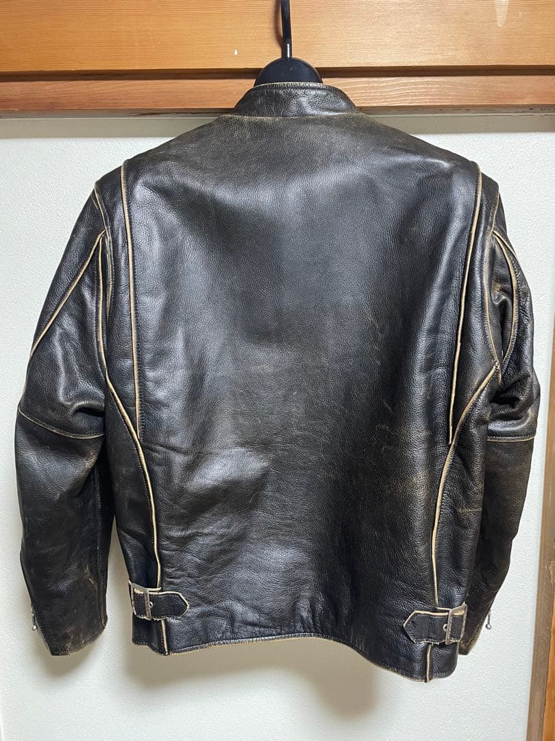 RBC シングルライダース レザージャケット　ダメージ加工　M