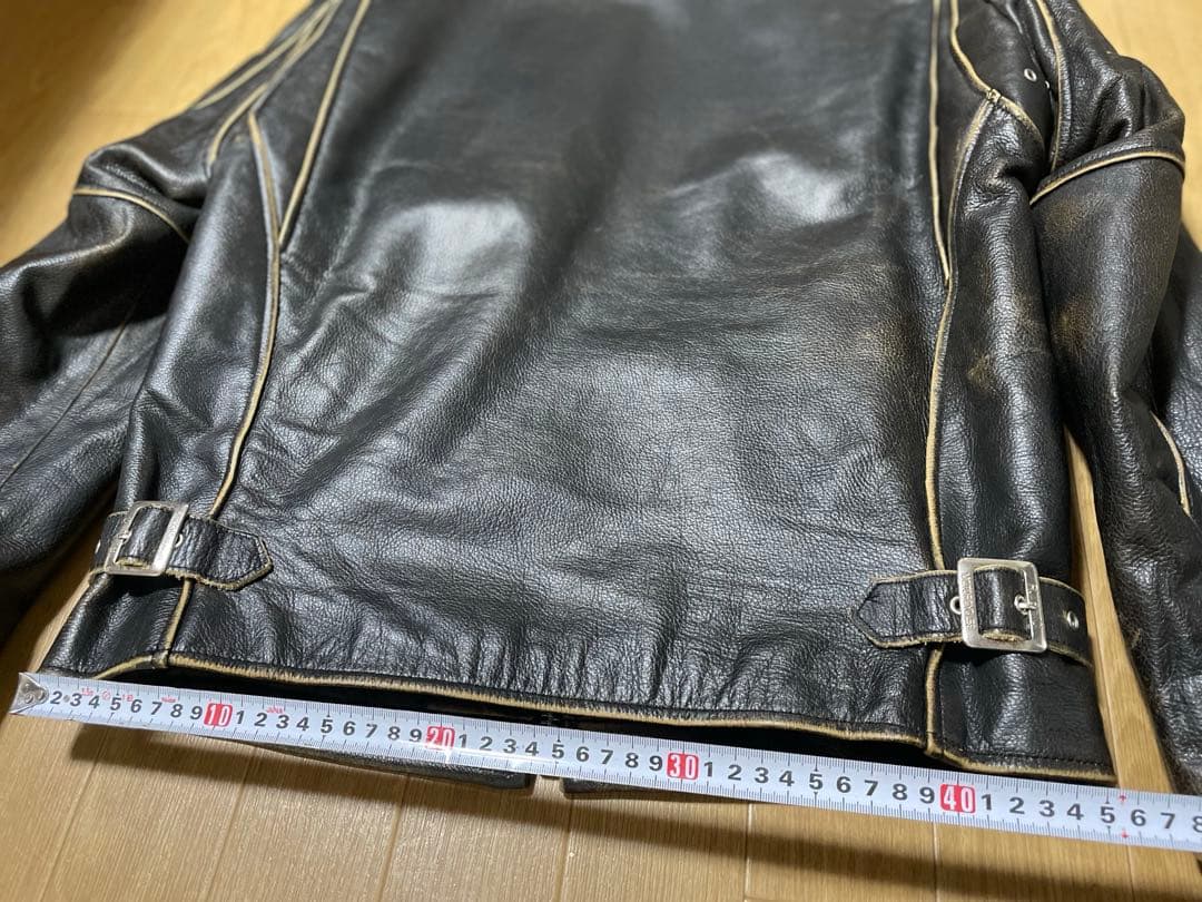 RBC シングルライダース レザージャケット　ダメージ加工　M