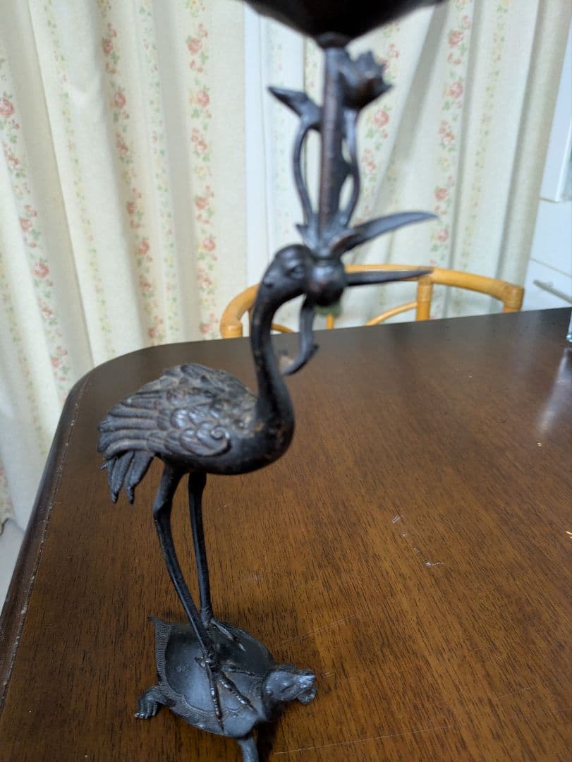 天台宗　鶴亀燭台