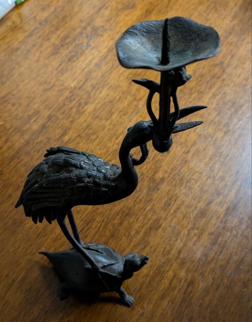 天台宗　鶴亀燭台