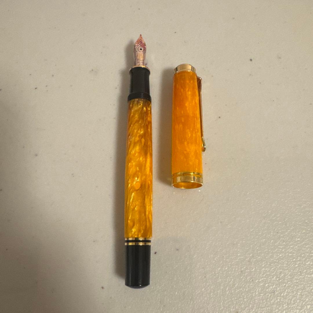 ペリカン 万年筆 EF スーベレーン ヴァイブラントオレンジ M600 限定