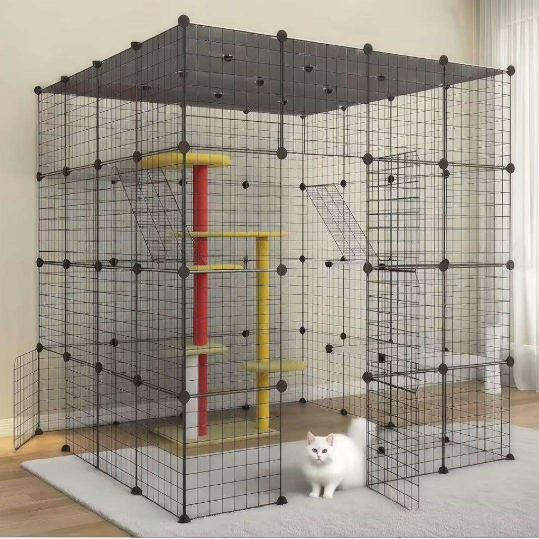 猫ケージ キャットケージ 超大型 4段 147*147*147.3cm