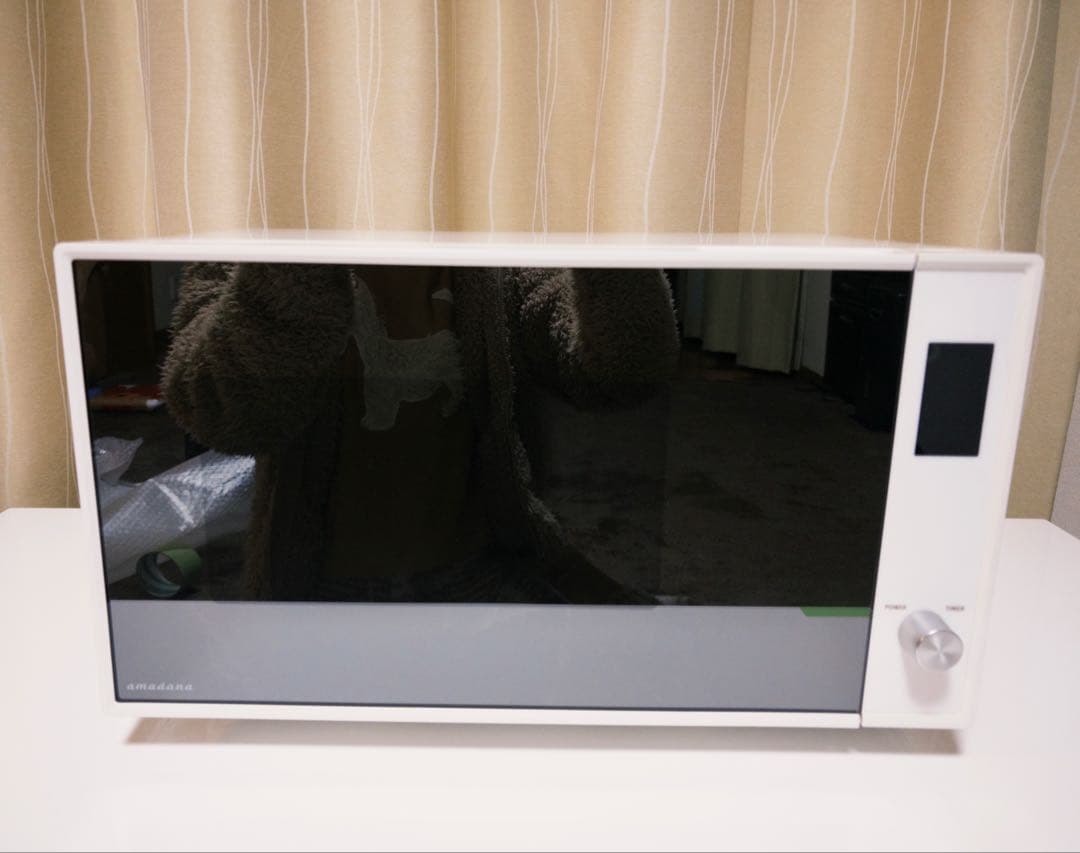 【超美品】amadana 電子レンジ　ARE-S19 ホワイト