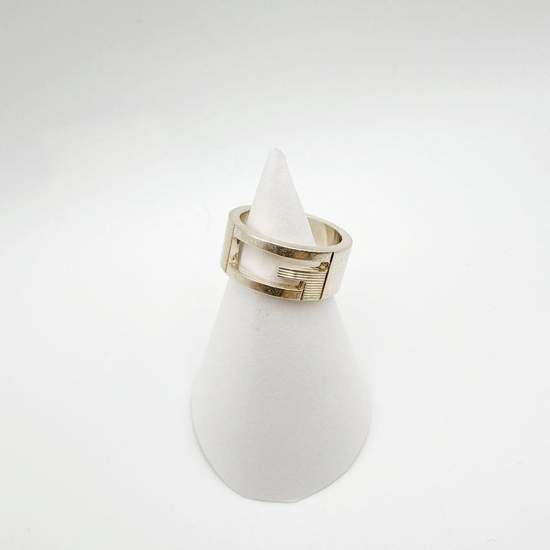 2931-1 人気✨GUCCI リング　Gロゴ 指輪　シルバー925 10号