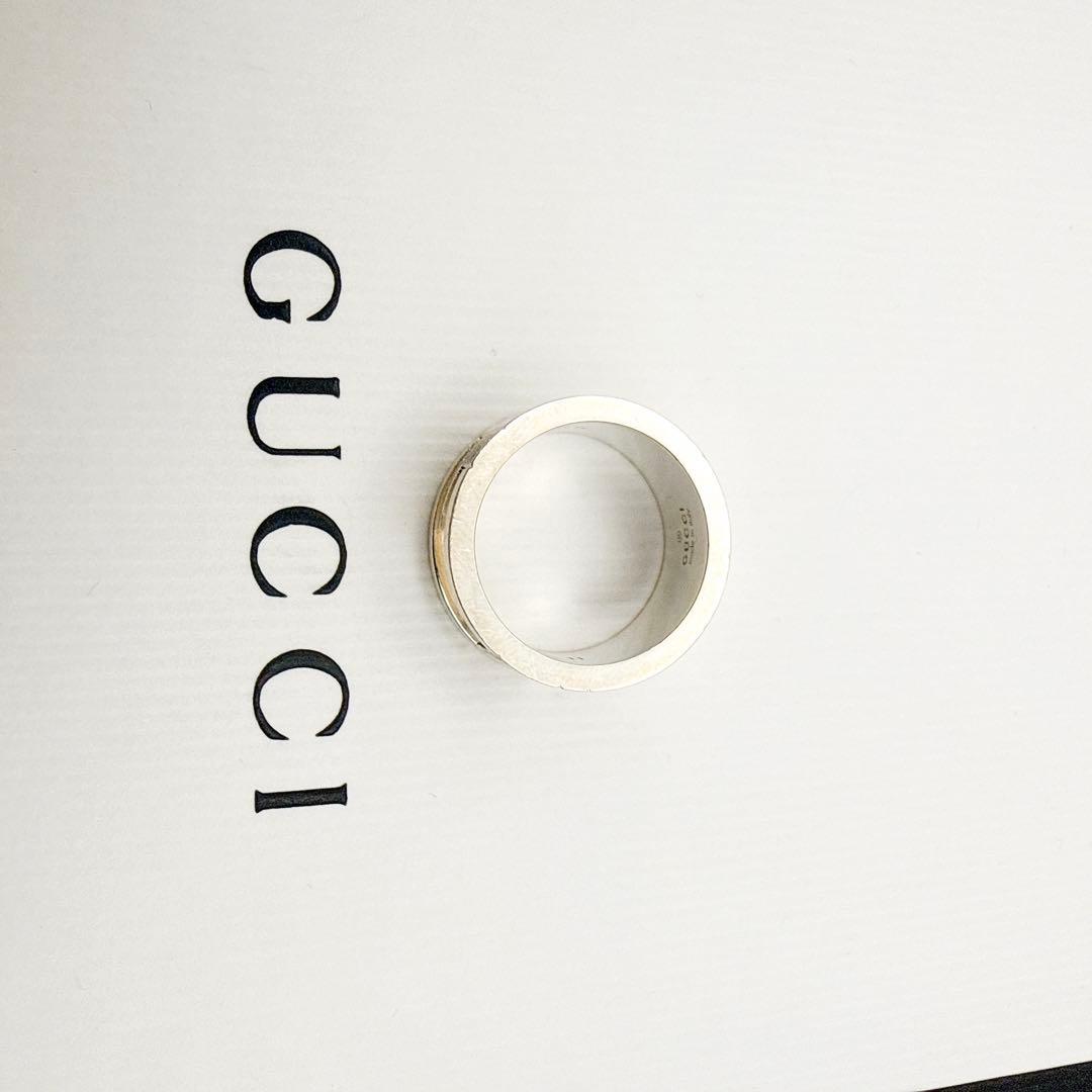 2931-1 人気✨GUCCI リング　Gロゴ 指輪　シルバー925 10号