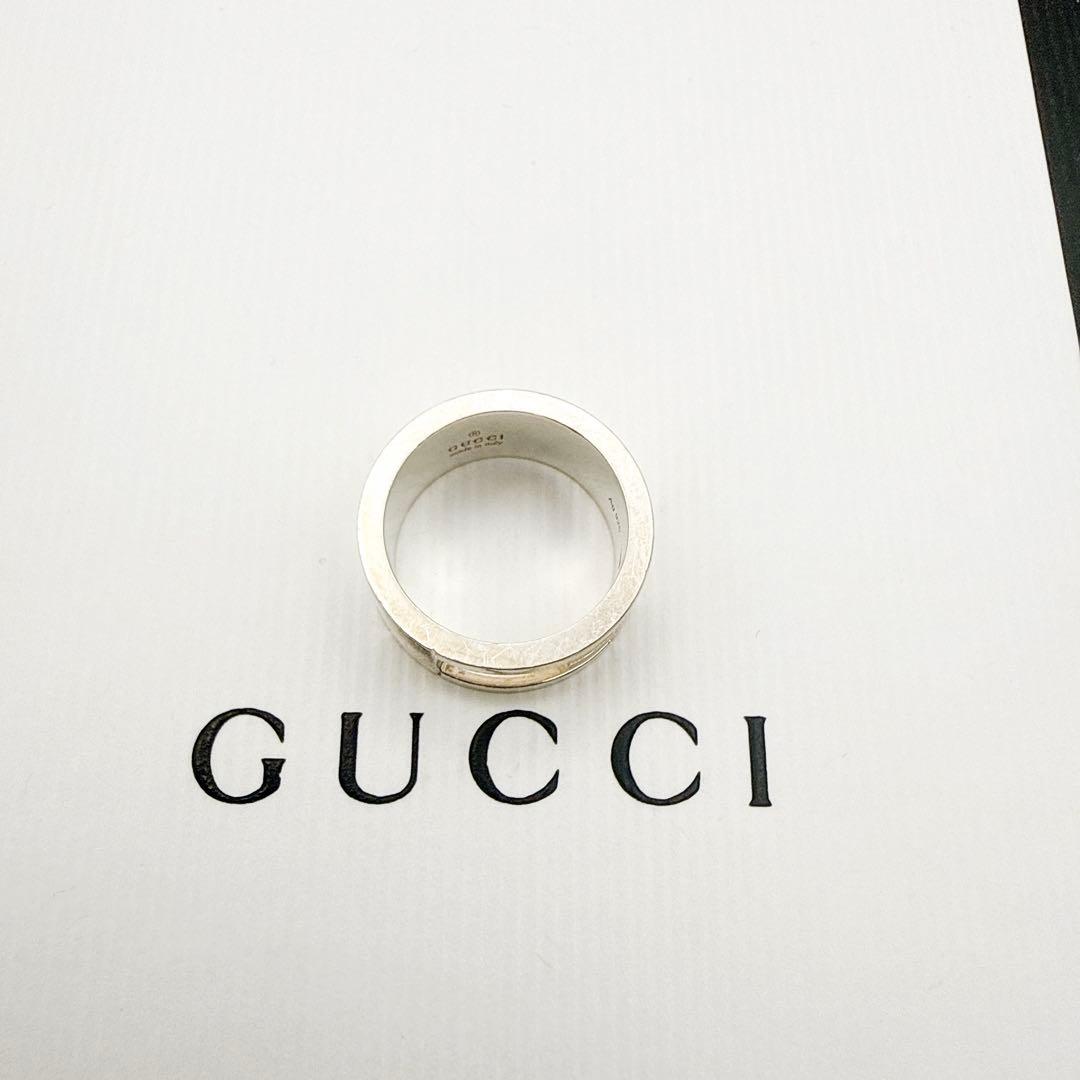 2931-1 人気✨GUCCI リング　Gロゴ 指輪　シルバー925 10号