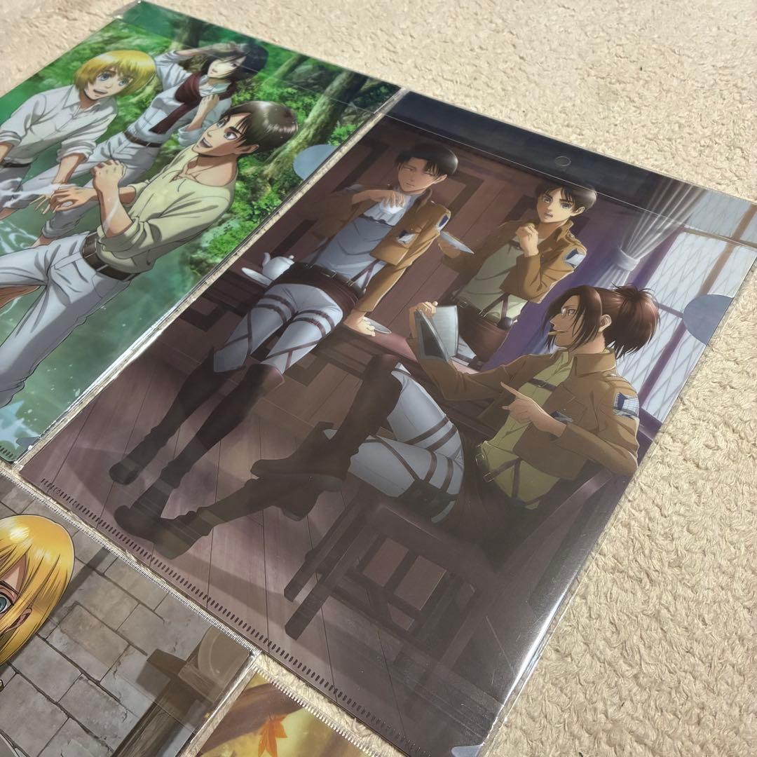 希少品★未使用品★計15枚★進撃の巨人★A4クリアファイルセット★リヴァイ
