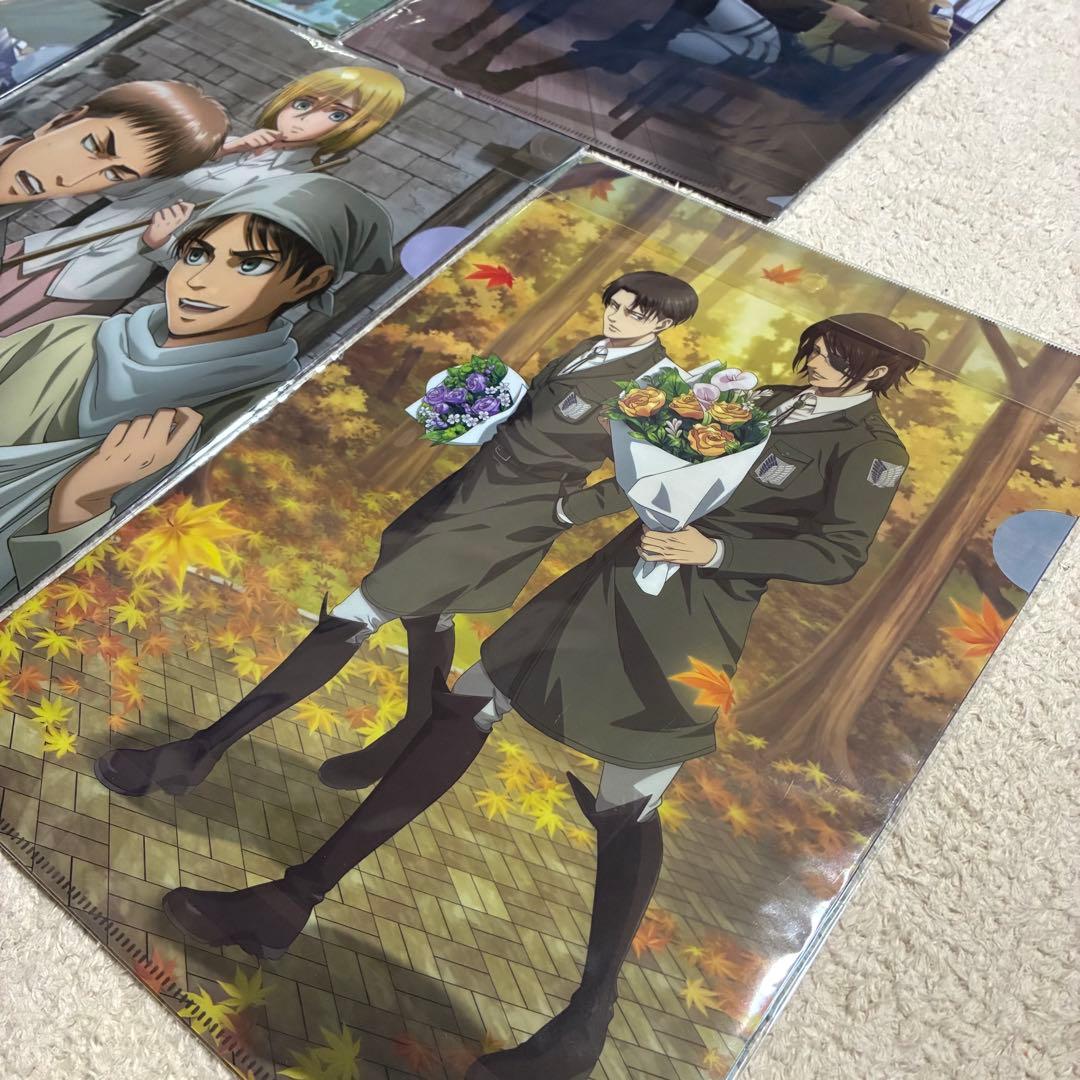 希少品★未使用品★計15枚★進撃の巨人★A4クリアファイルセット★リヴァイ