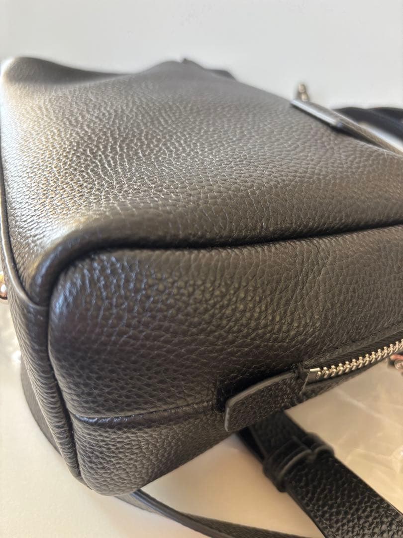 イアパピヨネ★本革/ショルダー付き スタッズボストンバッグ