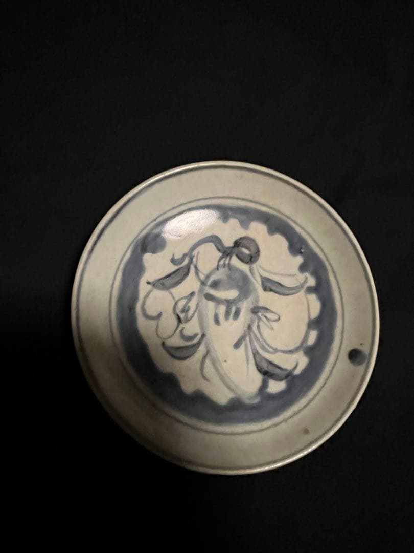 激レア！豪快な絵付け 中国南方窯 鳳凰図？皿 割れ、カケなし