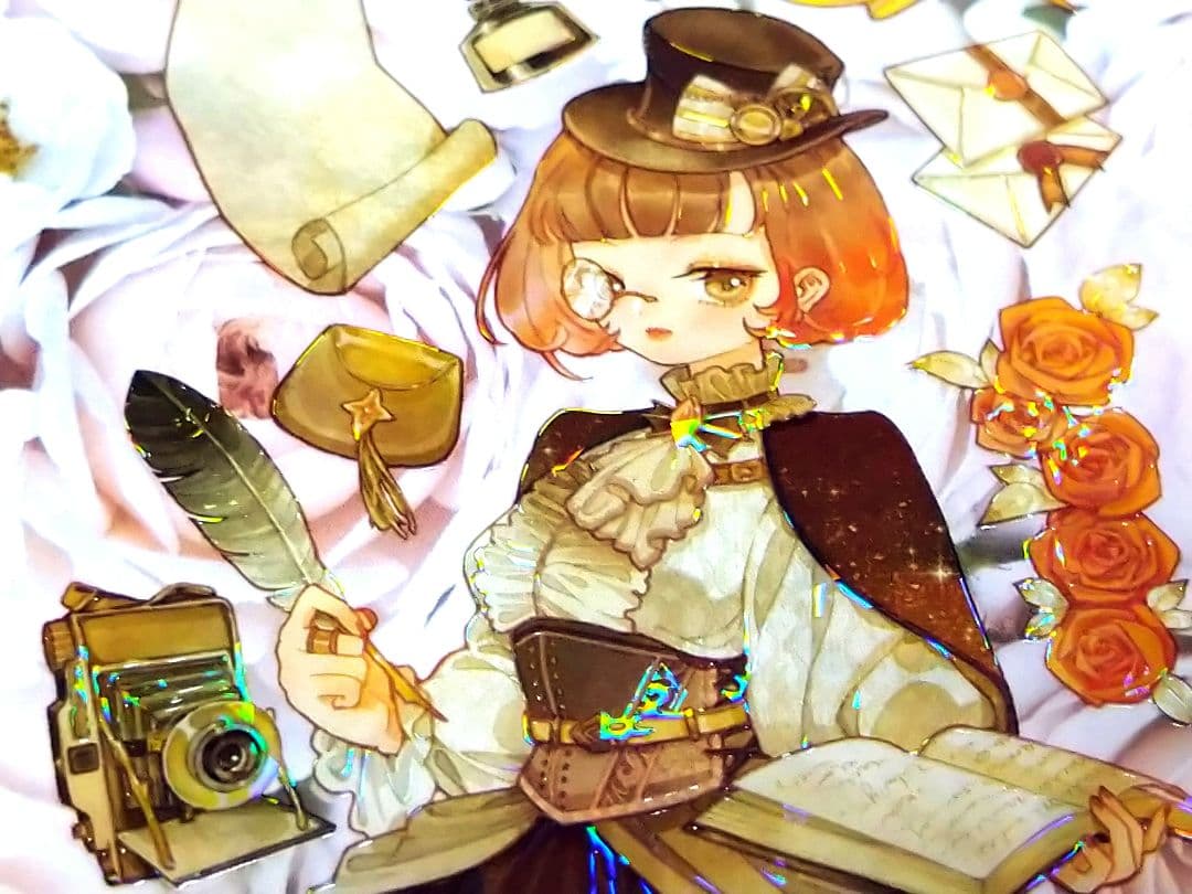 J431＃蒸汽幻想(贝壳光)遇光切り売り海外人物マステ女の子