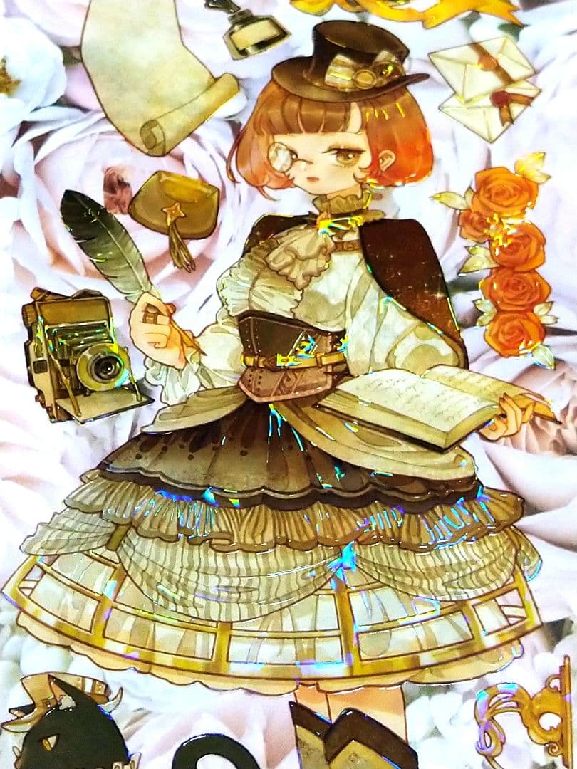 J431＃蒸汽幻想(贝壳光)遇光切り売り海外人物マステ女の子