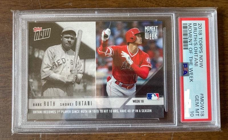 大谷翔平&ベーブルース コラボカード #MOW18 PSA鑑定済(満点)