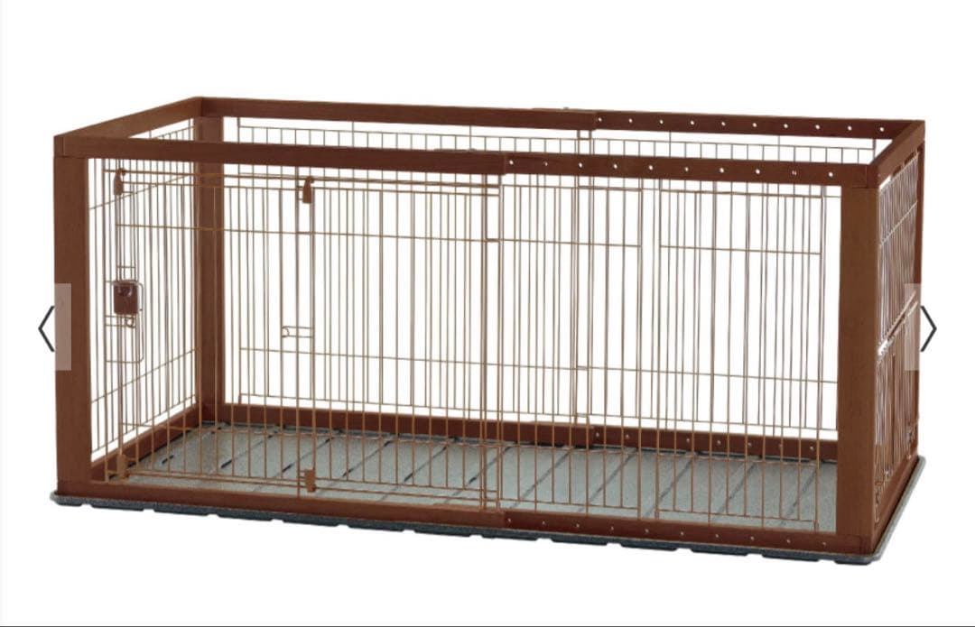 【りく】リッチェル 木製スライドペットサークル ワイド+屋根面つき