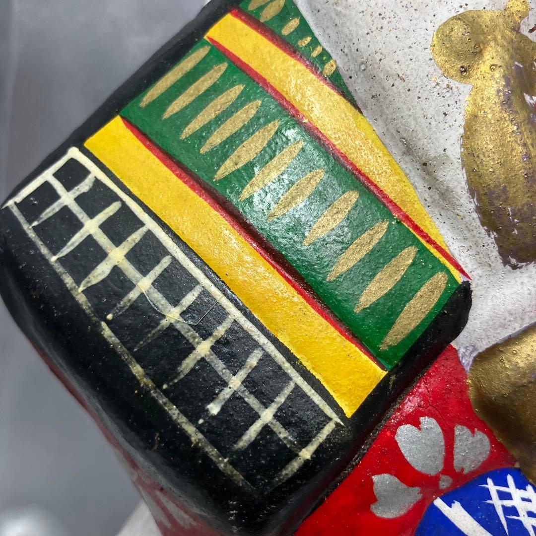 【昭和31年作】 郷土玩具 土人形 天神様 菅原道真公 縁起物 学問 合格祈願