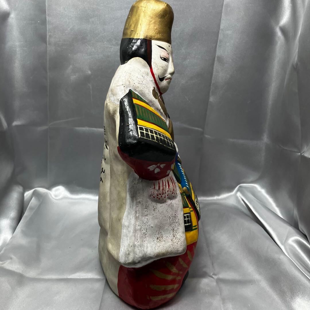 【昭和31年作】 郷土玩具 土人形 天神様 菅原道真公 縁起物 学問 合格祈願