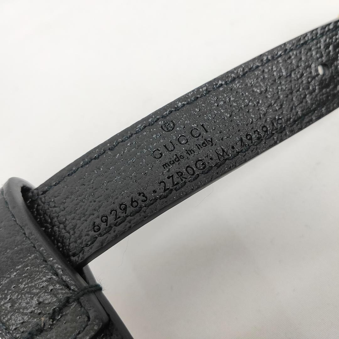 ○★新品 未使用 Gucci オメトリックG ペット ハーネス ブラックレザー