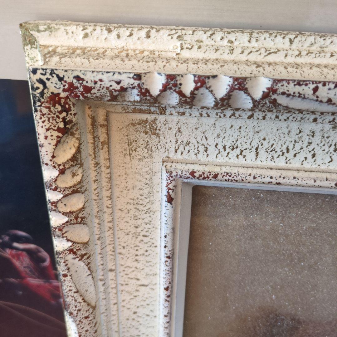 昭和レトロ　水晶絵　フランソワ ミレー 落穂拾い 複製名画 絵画 美術品 壁掛け