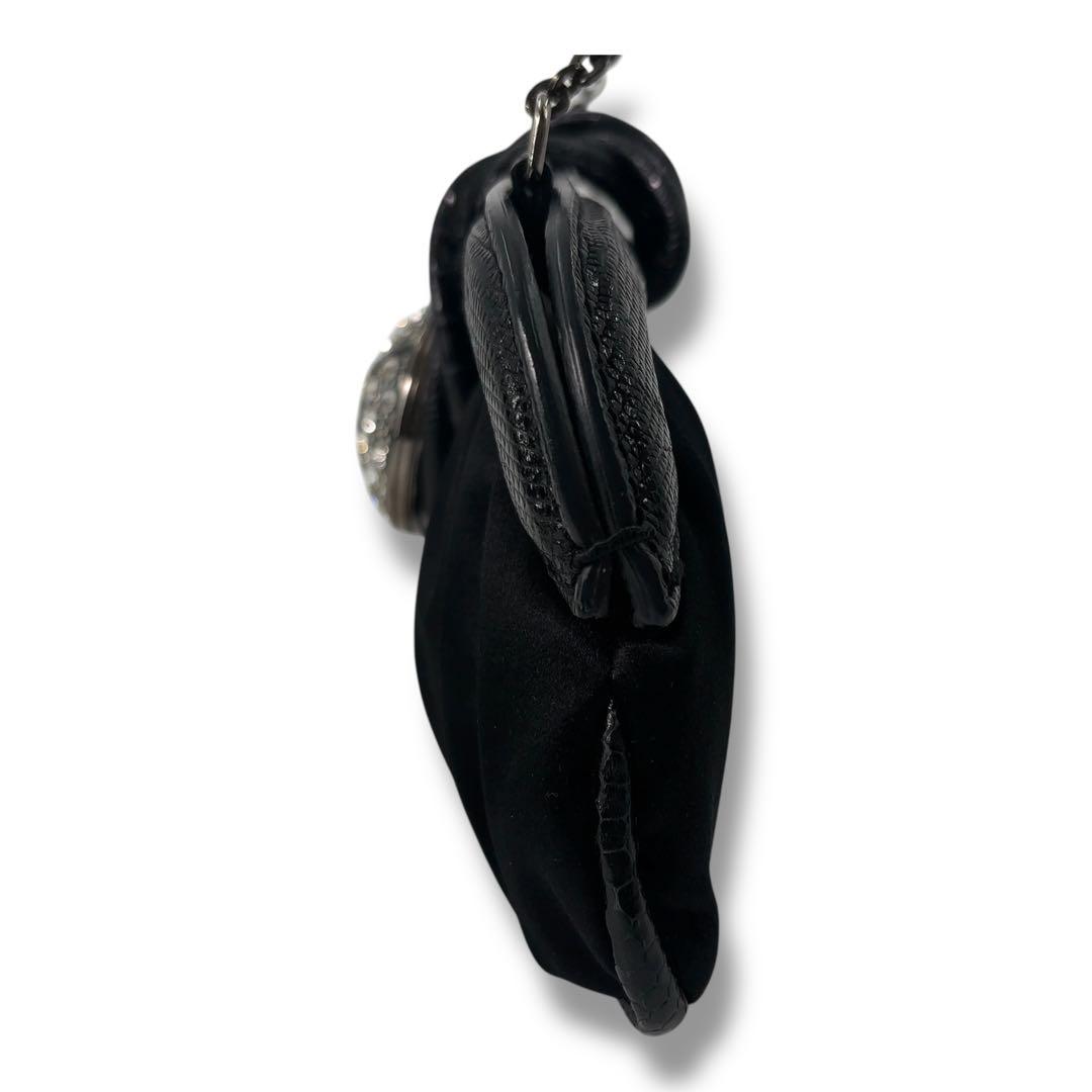 【極美品】Tod's トッズ　パーティバッグ　チェーン　レザー　ビジュー　黒