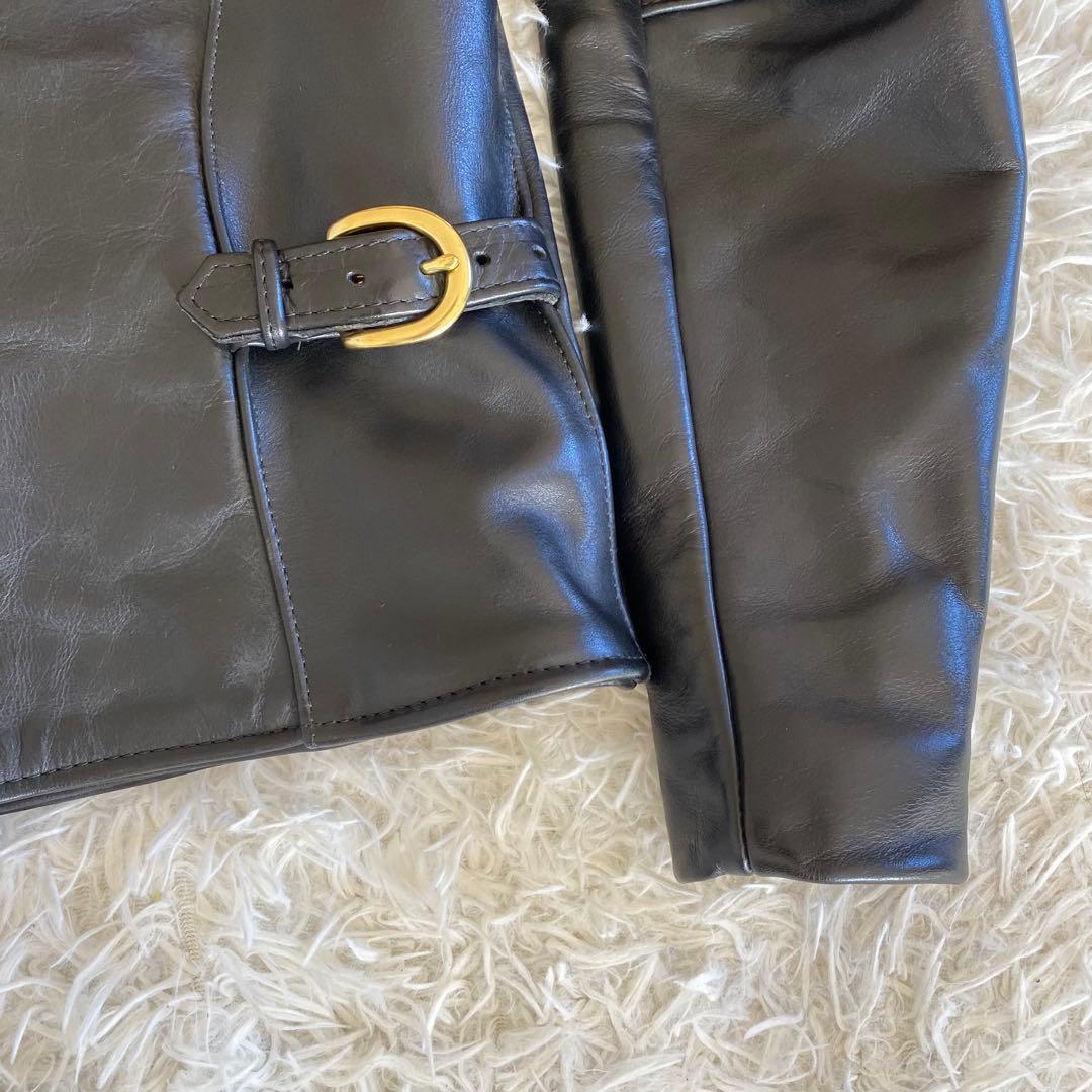 【美品】バンソン　タイプB ライナー付　シングルライダース　34 ブラック