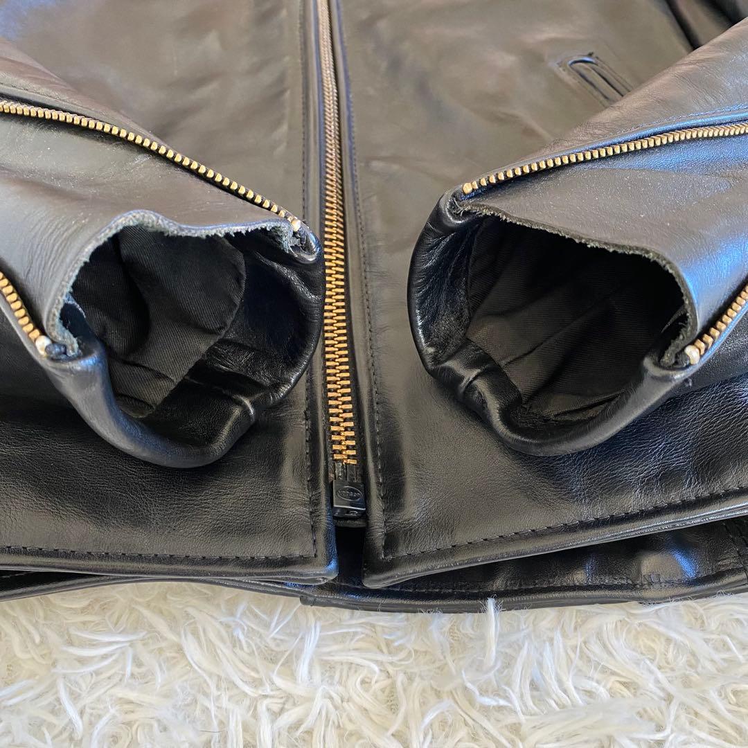 【美品】バンソン　タイプB ライナー付　シングルライダース　34 ブラック