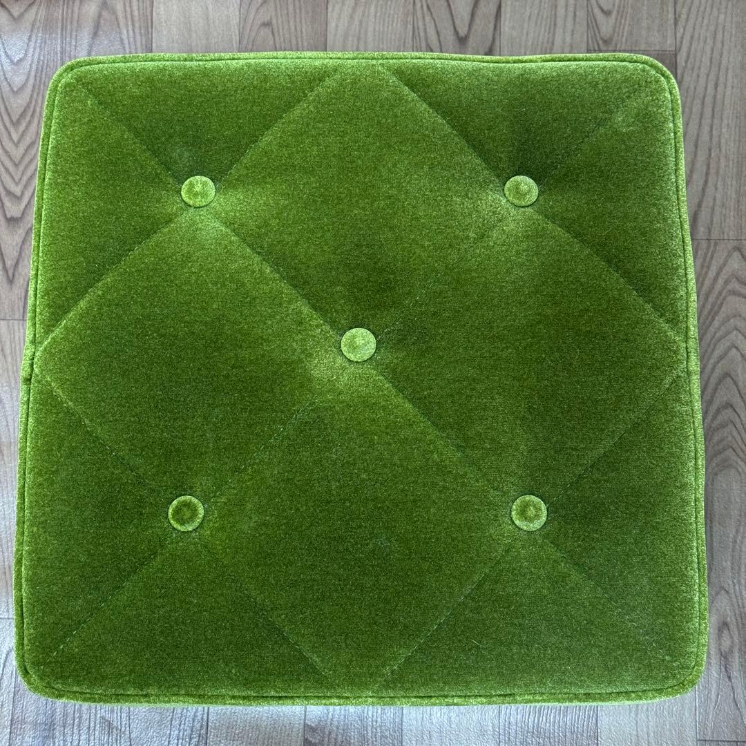 美品　希少 カリモク60 オットマン　モケットグリーン