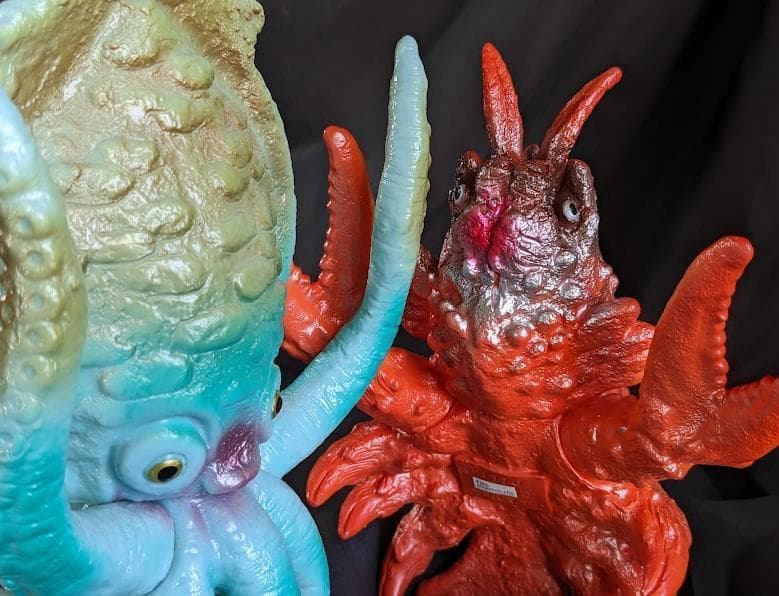 ゲゾラ・ガニメ「決戦！南海の大怪獣」（ブルマァク復刻）ソフビ２体セット