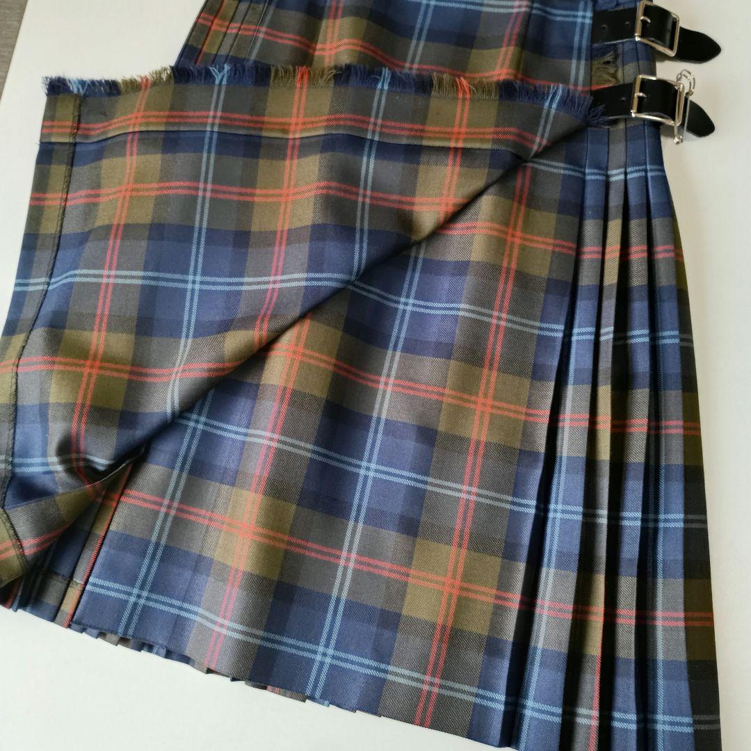 美品　オニールオブダブリン×ロイスクレヨン　チェック　ひざ丈巻きスカート