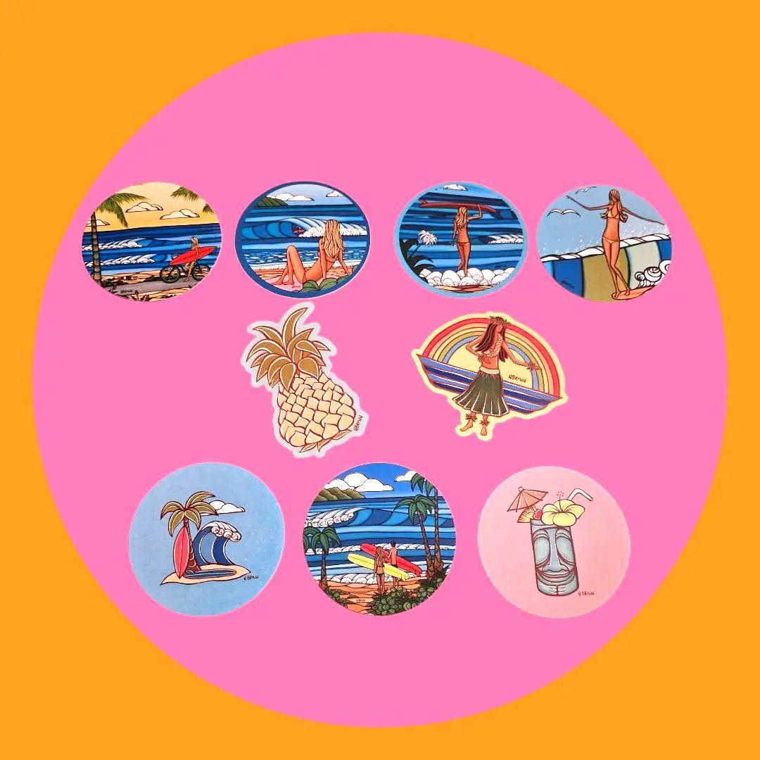 Heather Brown 9 Stickers ヘザーブラウンアートステッカー