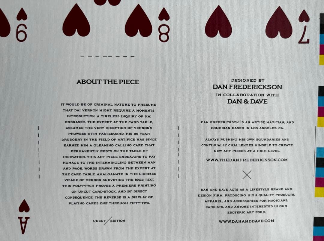 トランプ A TRIBUTE TO VERNON PLAYING CARDS