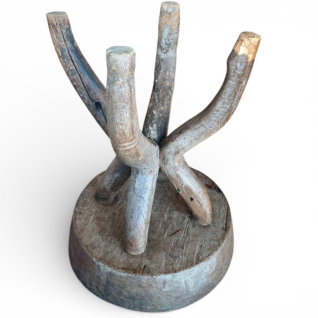 【希少】 チーク材 テーブル アフリカ？民芸品 アンティーク プリミティブ