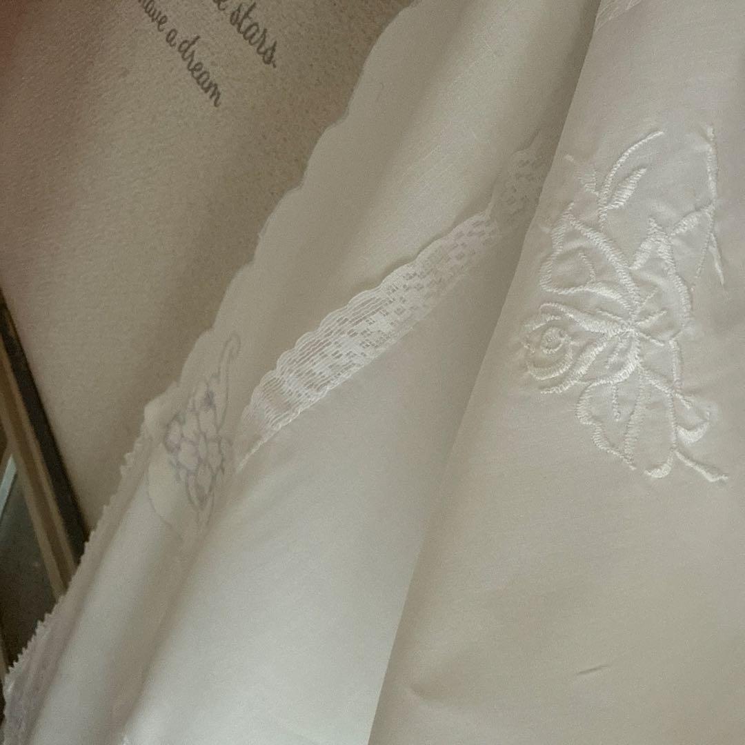 SALE❣️フランスアンティーク花柄刺繍レースクロスカーテンஐ⑥