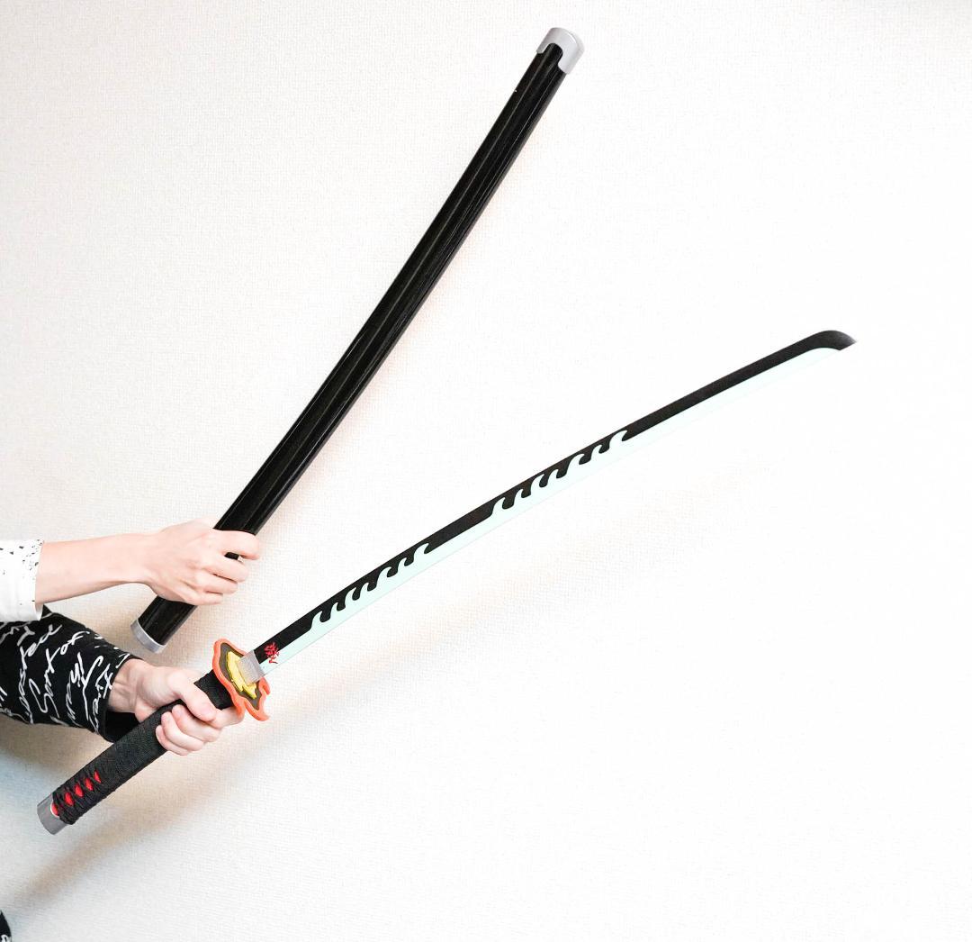 炭次郎　日輪刀　コスプレ　金属　刀　剣　鍔煉獄　国内100㎝ 【残3】